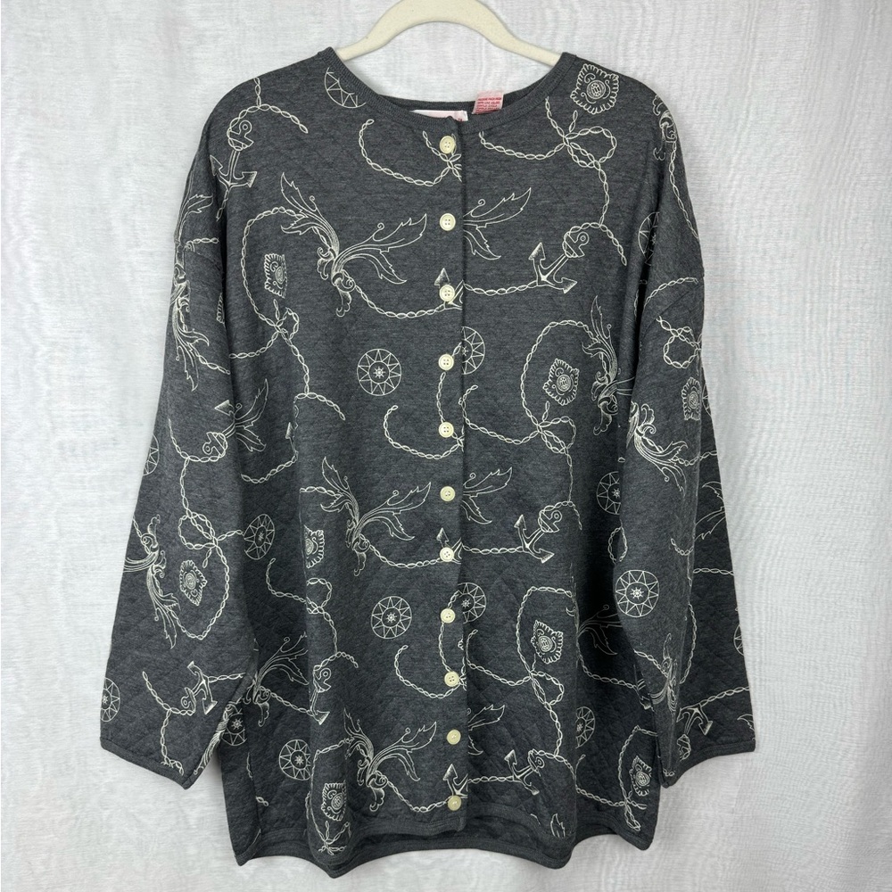 b.i. Gear Sport Vintage Women's XL Button Down Light/Medium Weight Cardigan Top